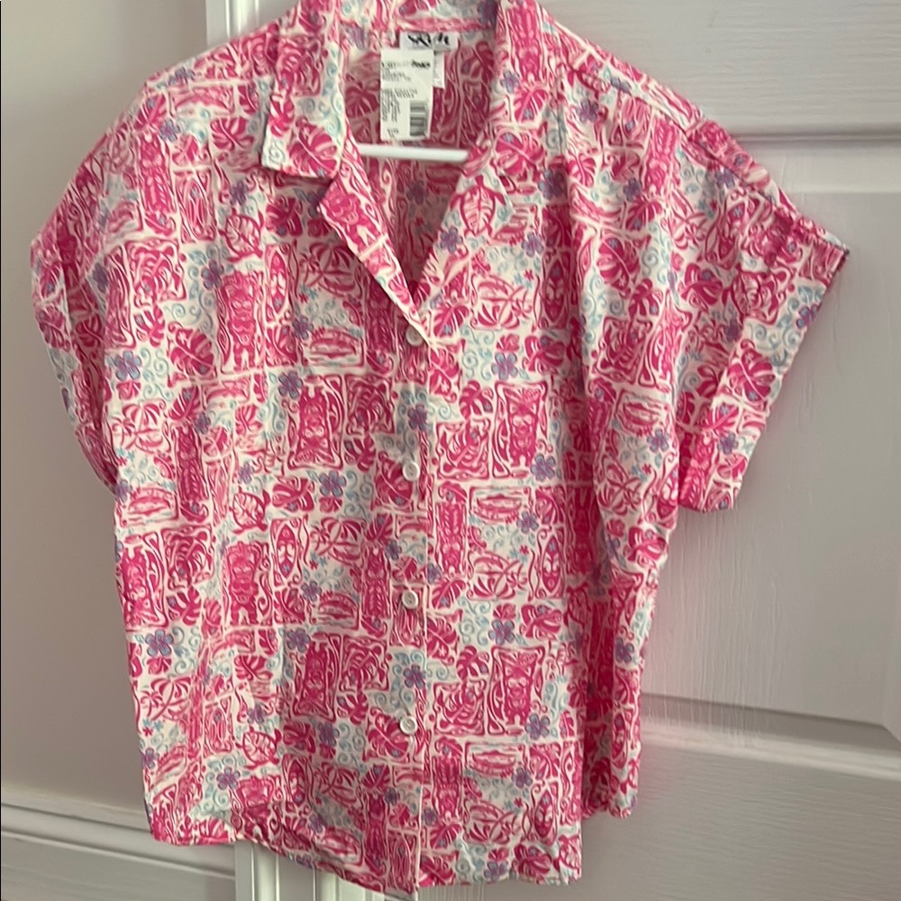 NWT Womens Hawaiian Tiki Shirt: Size XL
